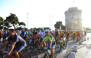 Ποδηλατοδρομία ευαισθητοποίησης για τα νεανικά ρευματικά νοσήματα στη Θεσσαλονίκη στις 22 Μαρτίου.