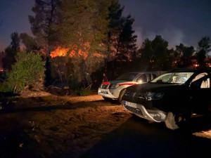 Ο ΕΕΣ στην πρώτη γραμμή της φωτιάς στη Σίβηρη της Χαλκιδικής